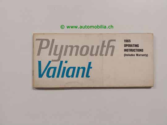 Plymouth Valiant 1965 Betriebsanleitung englisch