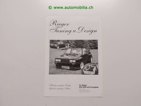 Rieger VW Golf I Cabriolet Prospekt deutsch