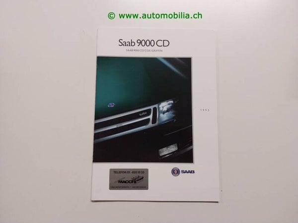 Saab 9000 CD 1993 Prospekt deutsch