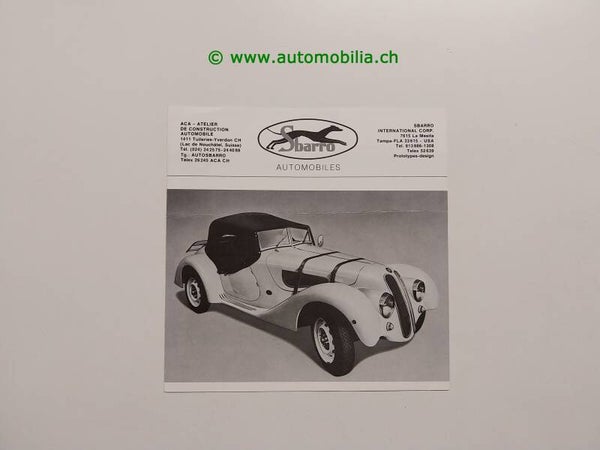 Sbarro BMW 328 Replica Prospekt f/d