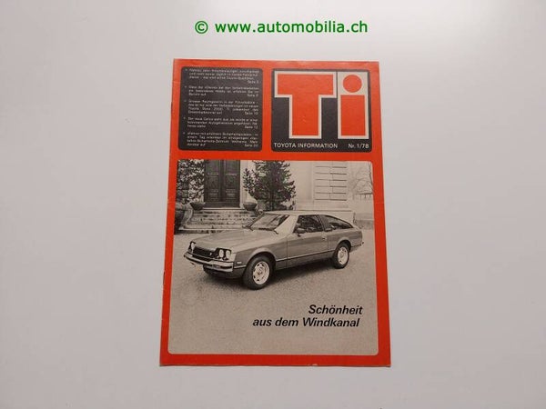 Toyota information (Ti) 1978/01 Hersteller Magazin deutsch