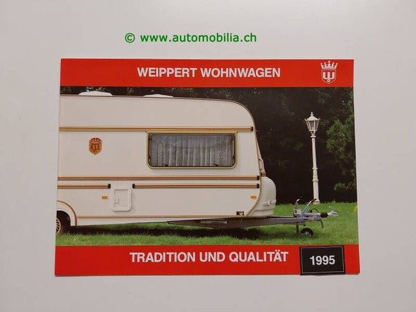 Weippert Wohnwagen Modellprogramm 1995 Prospekt deutsch