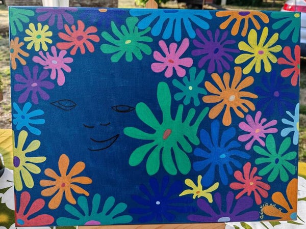 Tableaux Flowers Face