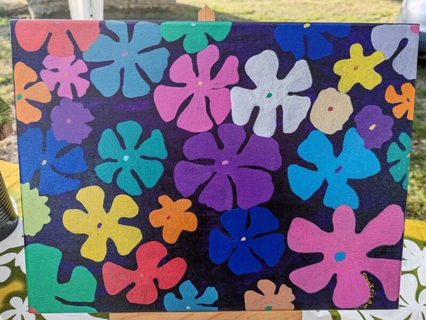 Tableaux Flowers Face