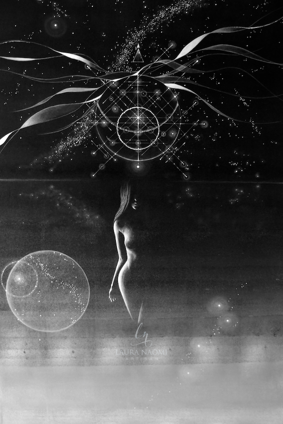 Cosmic Feminine © 2015, Acrylic on Canvas