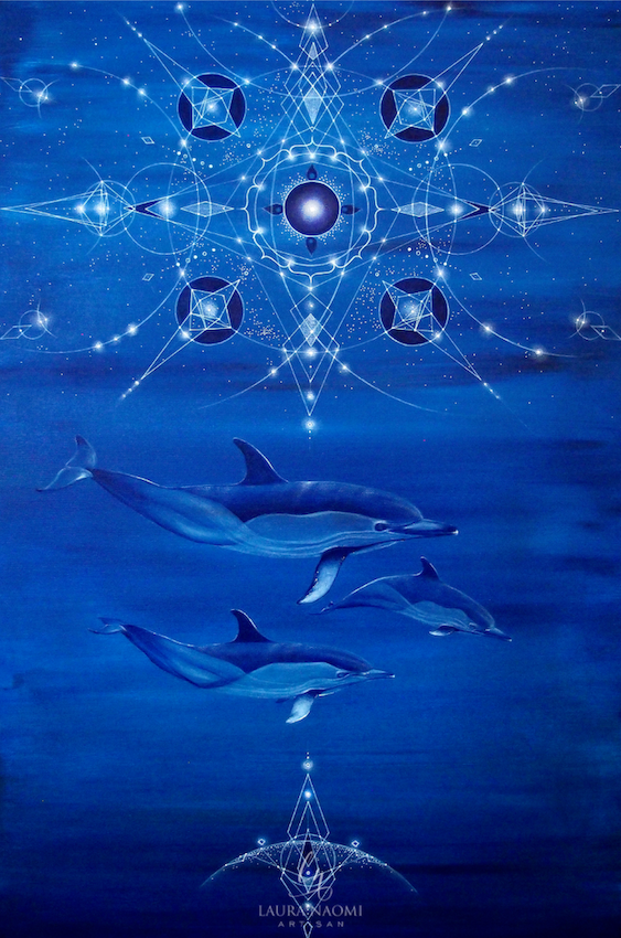 Cosmic Ocean - Messengers of Light © 2020, Acrylic on Canvas
