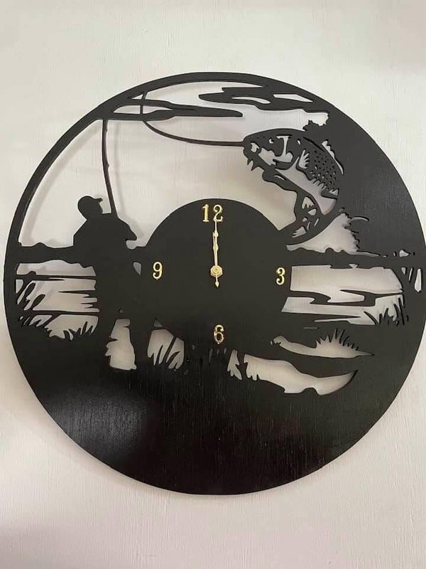 Fishing Wall Clock