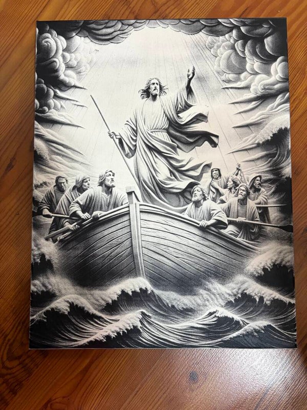 Black and white canvas