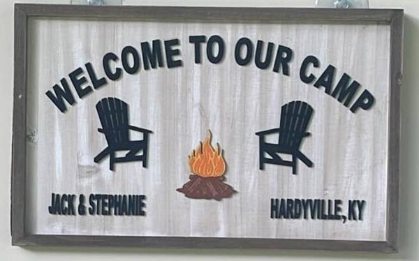 Camping sign.