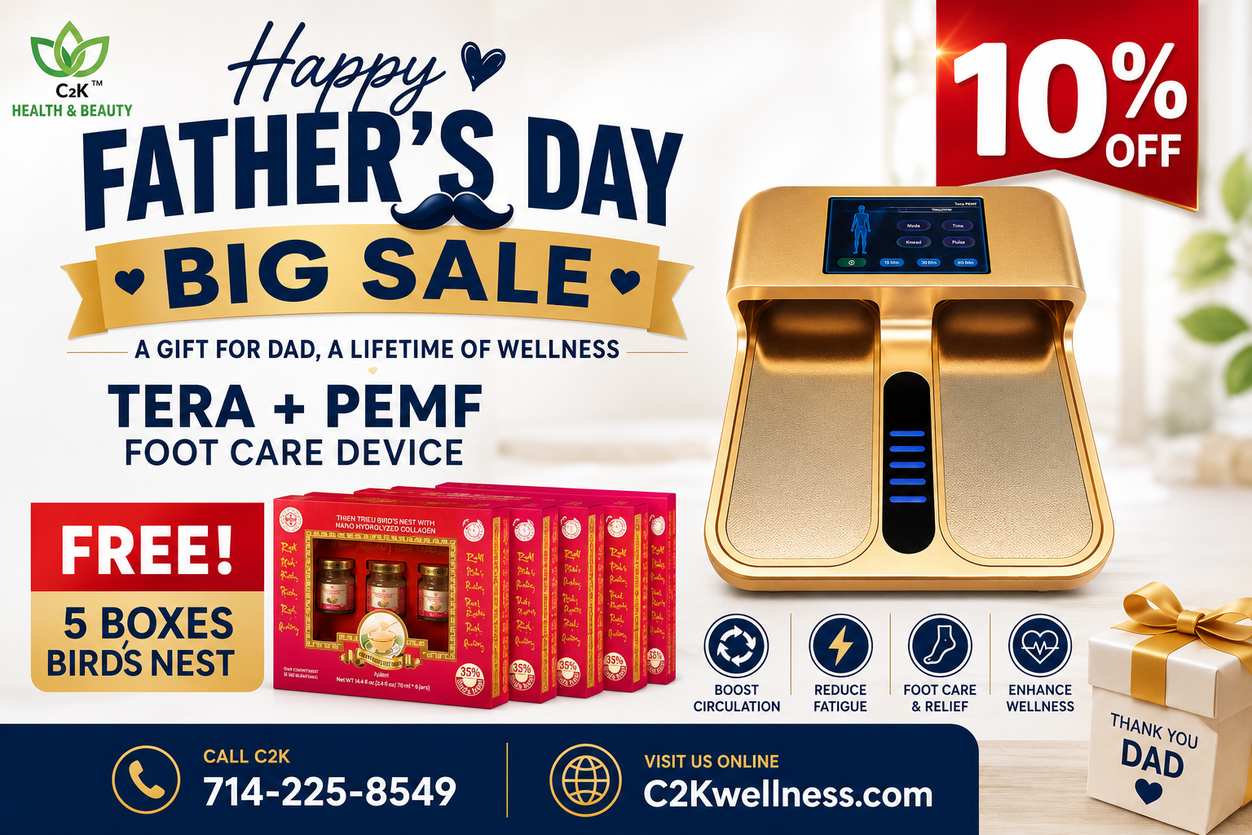 Father's Day Big Sale - Tera + PEMF Foot Care Device, Free 5 Boxes Bird's Nest