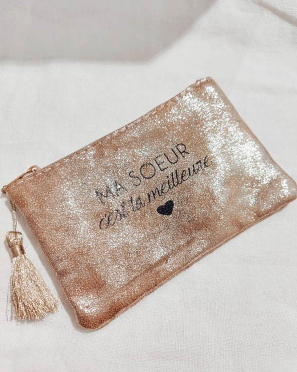 Pochette brillante, ma sœur, c’est la meilleure dorée