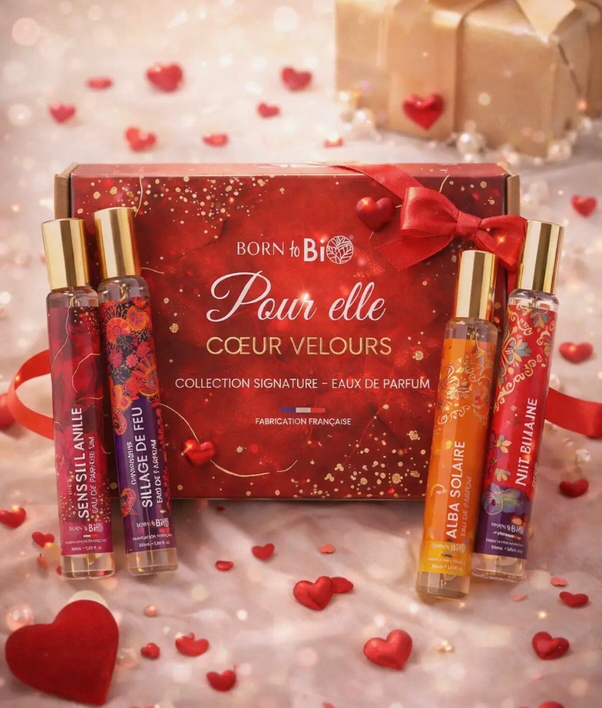 Coffret, parfum, délicat « pour elle, cœur velours » 💘