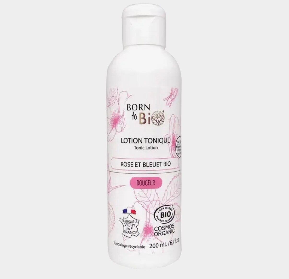 Lotion Tonique Rose & Bleuet Bio – Douceur et Fraîcheur Naturelle 🌊