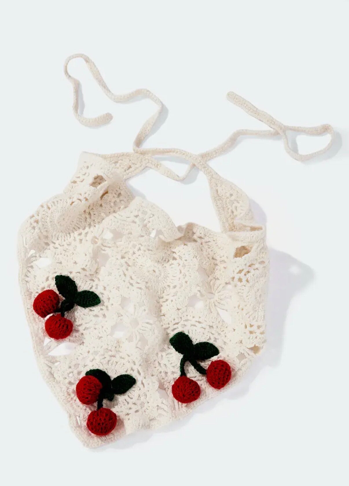 Bandana en crochet cerises 🍒