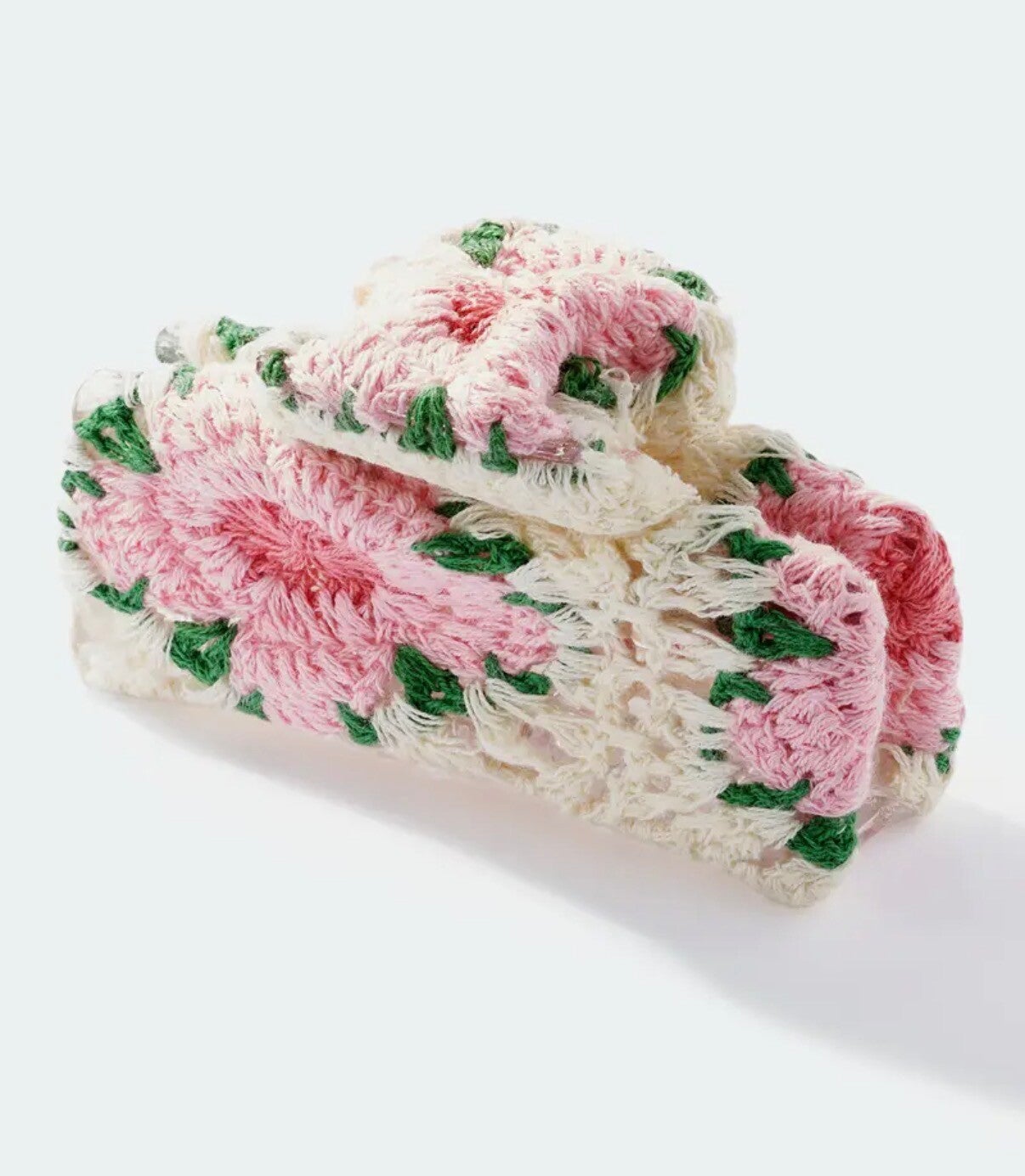 Pince à cheveux en crochet à fleurs 🌸