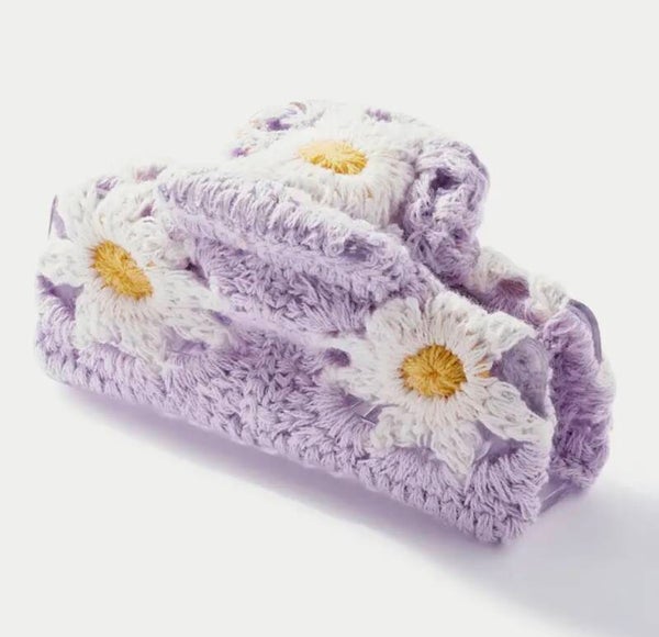 Pense à cheveux en crochet fleurs 🌹