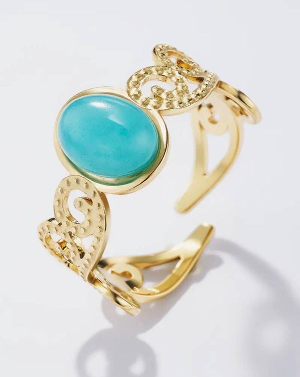 Bague Éclat Lunaire Turquoise