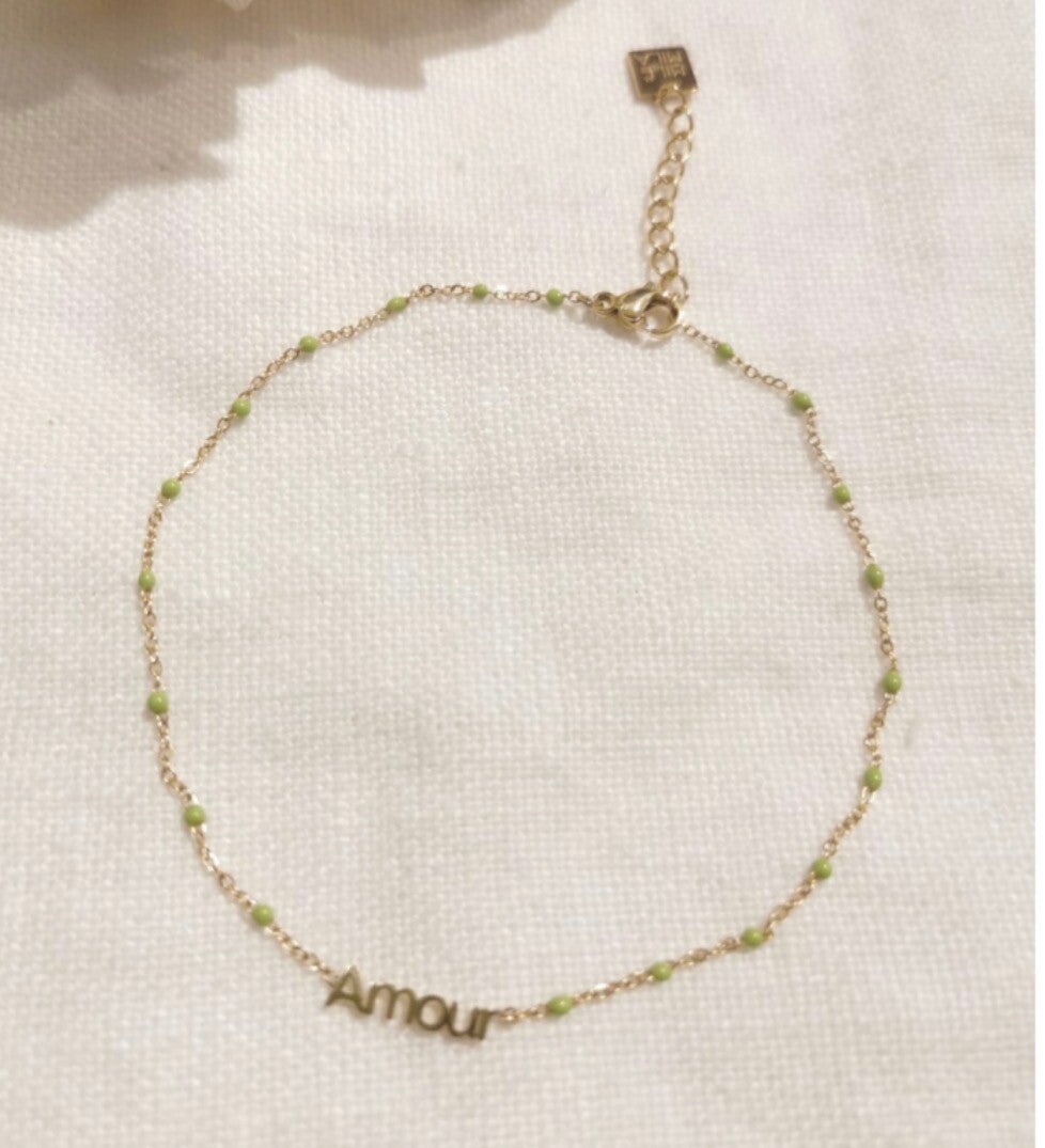 Chaîne de cheville Amour 💚