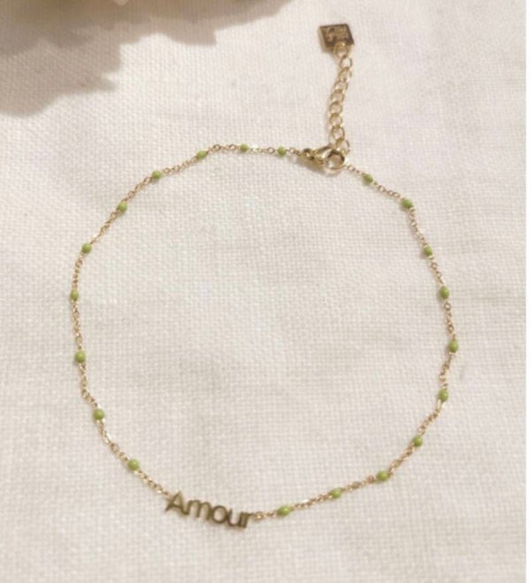 Chaîne de cheville Amour 💚