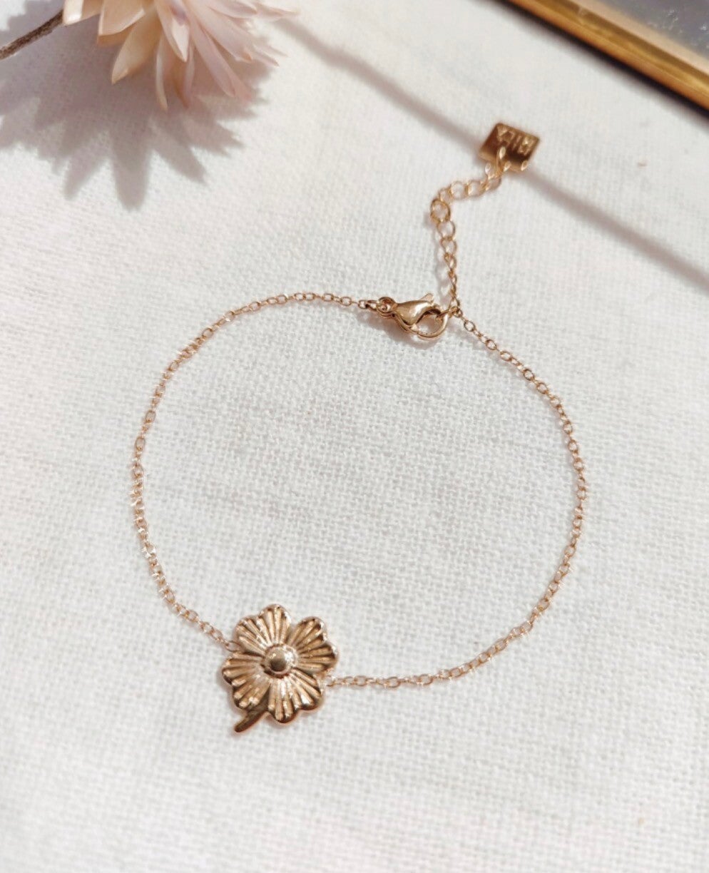 Bracelet, trèfle doré 🍀 💛
