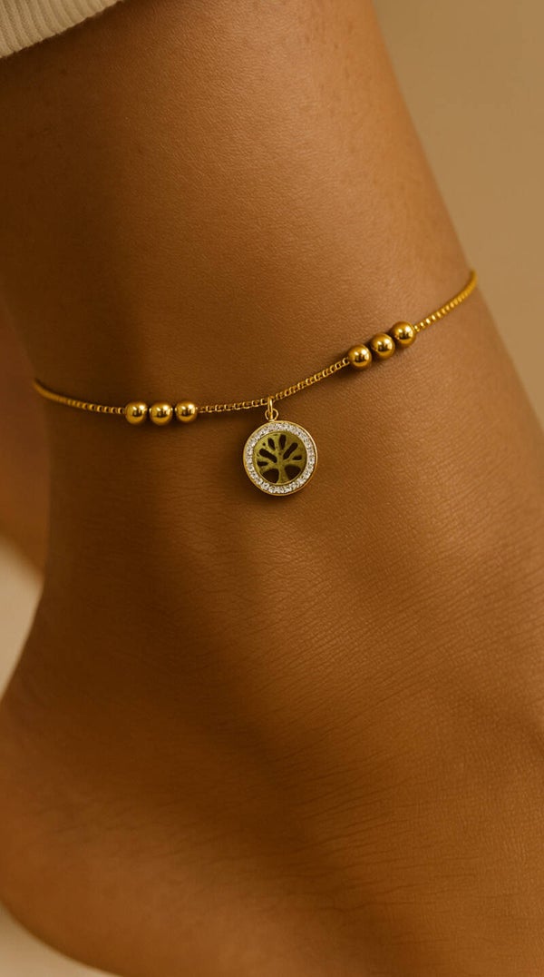 Chaîne en acier inoxydable de cheville Arbre de Vie