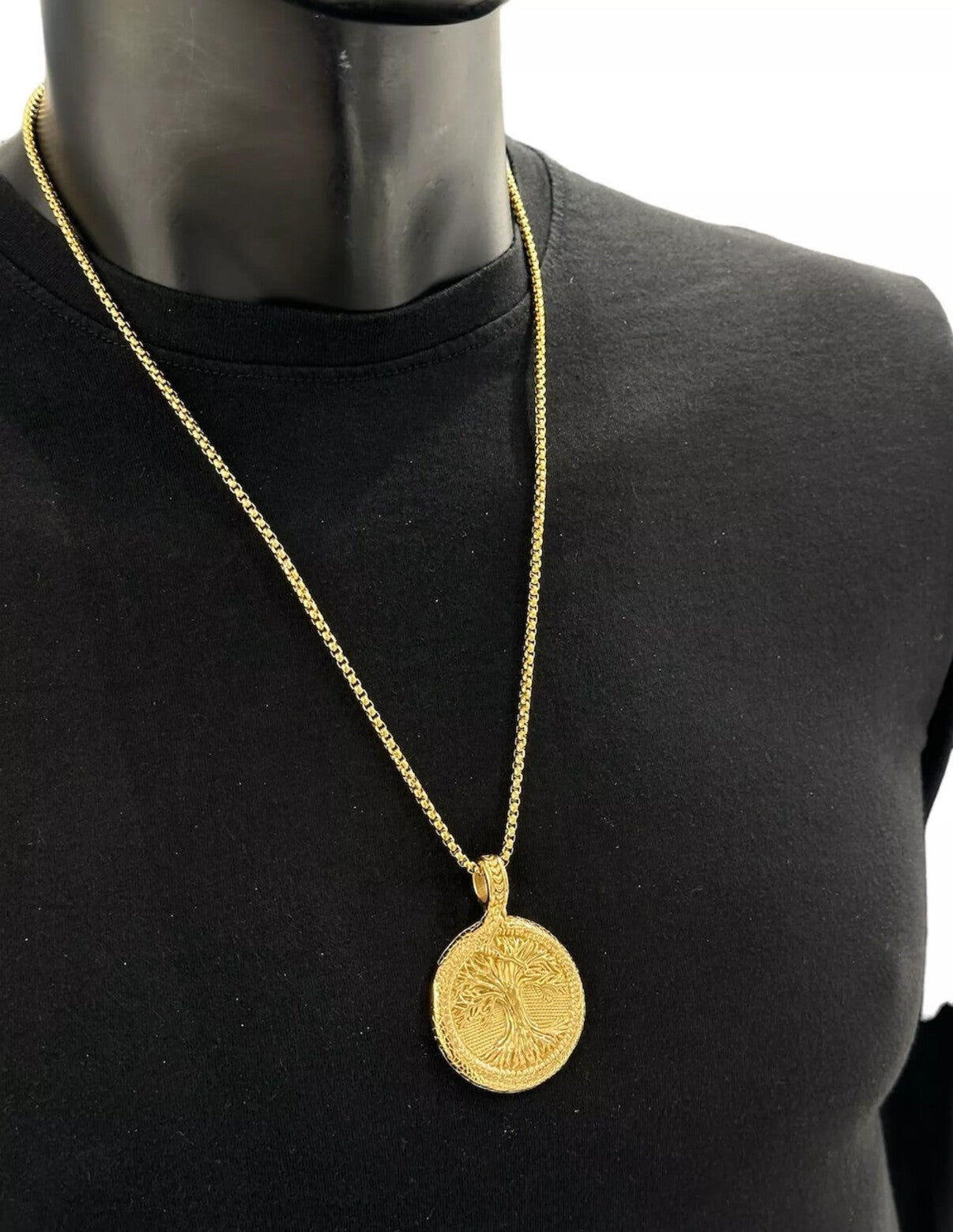 Chaîne avec pendentif, arbre de vie homme