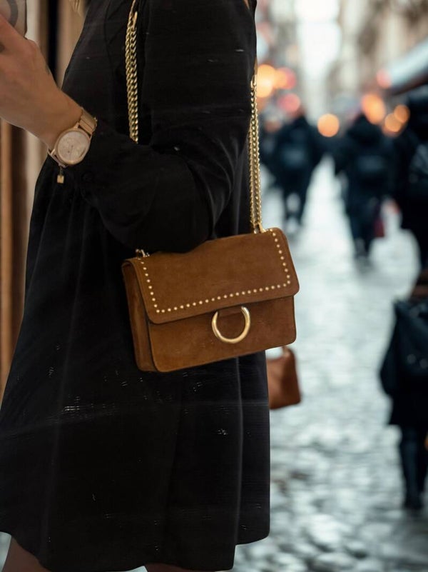 Sac à main Anaïs en croûte de cuir Italien