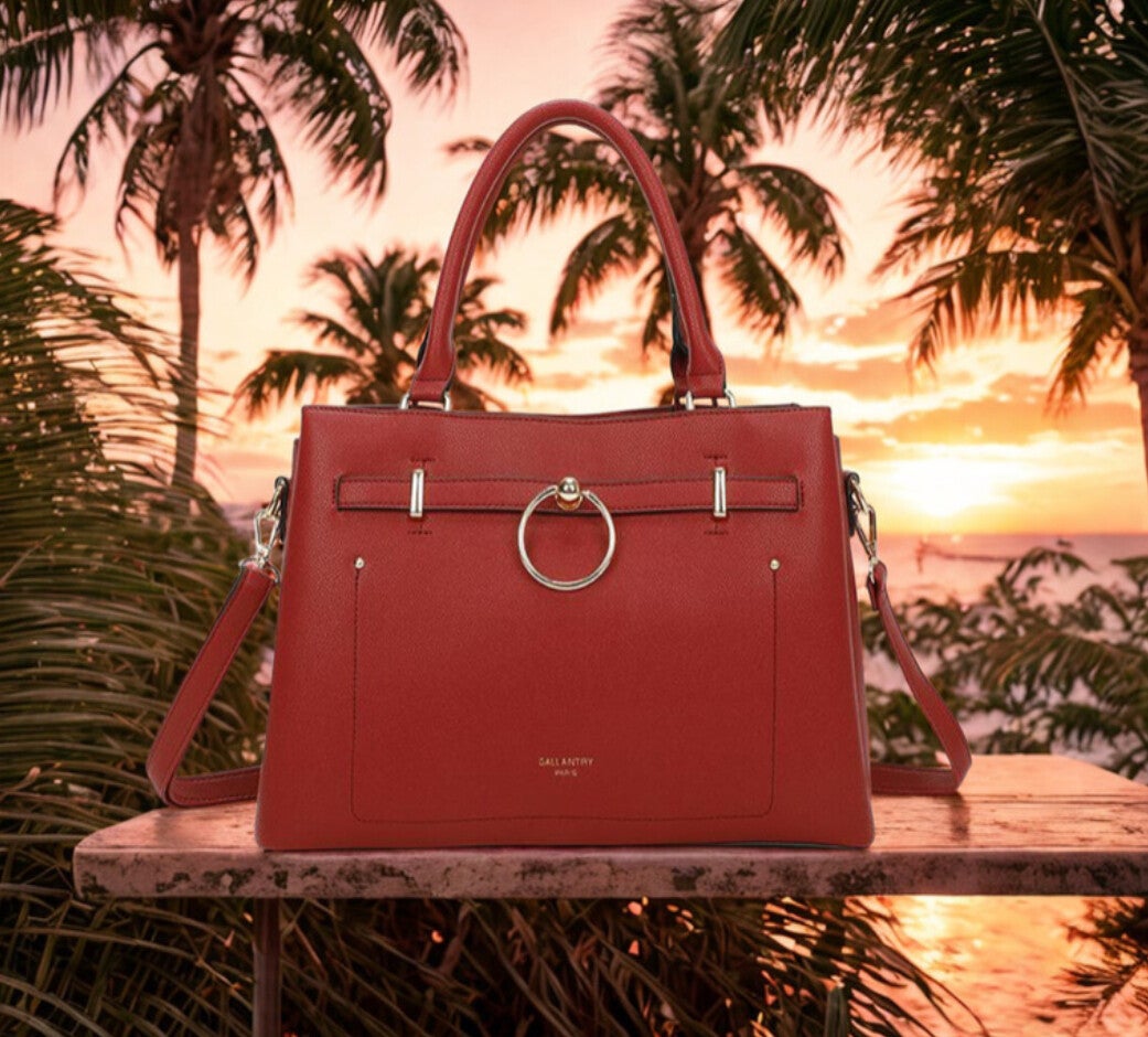 👜 Sac à main Gallantry – Rouge élégant