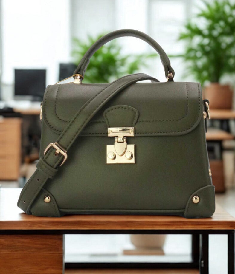 Petit sac carré kaki – Élégance compacte et pratique