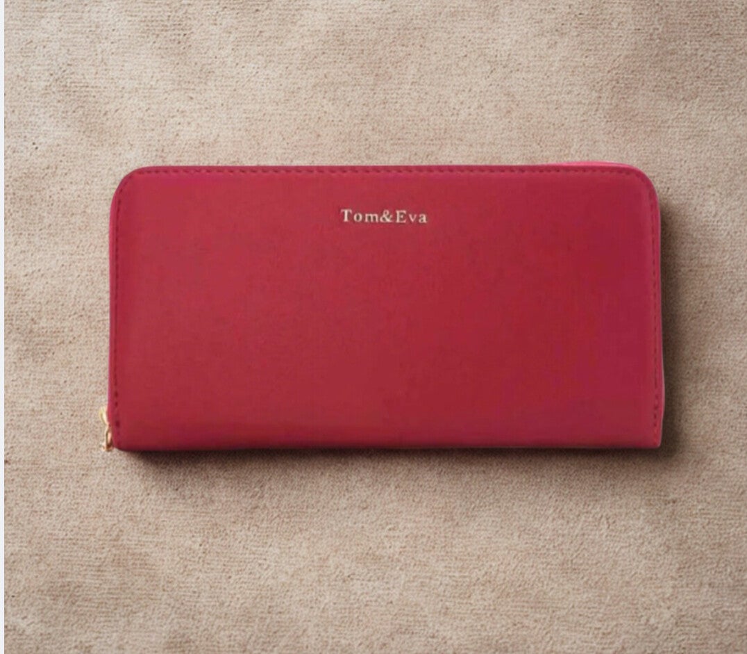Portefeuille effet cuire lisse Tom&Eva