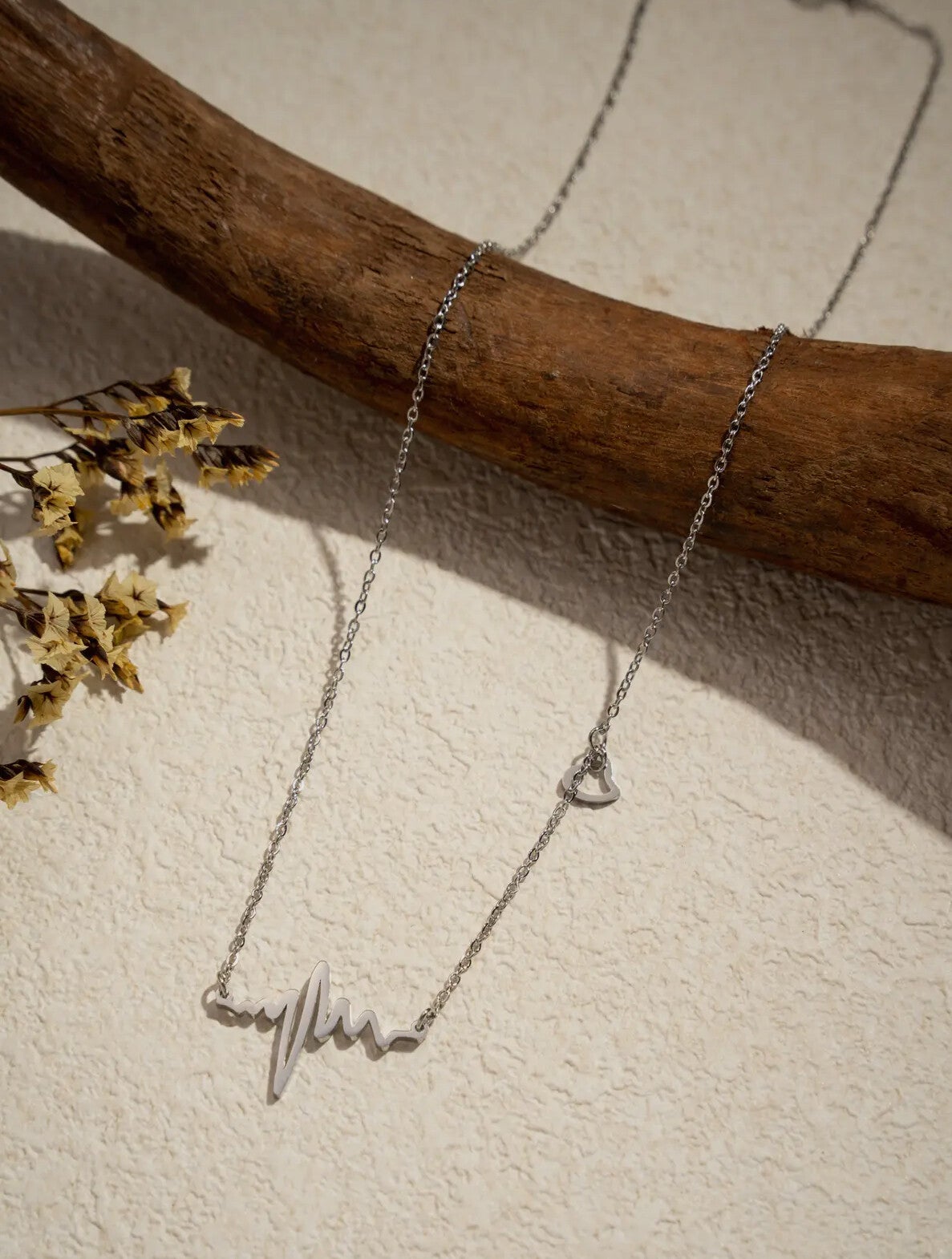 Collier en acier inoxydable, battement de coeur 💓