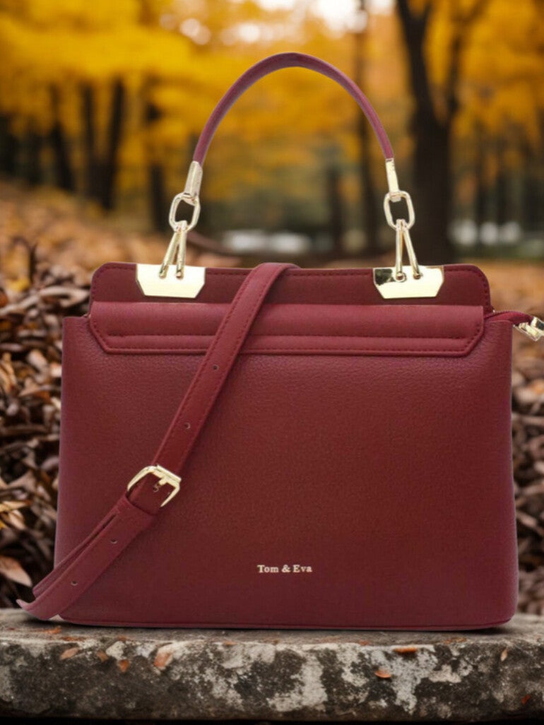 Sac à main bordeaux Tom & Eva