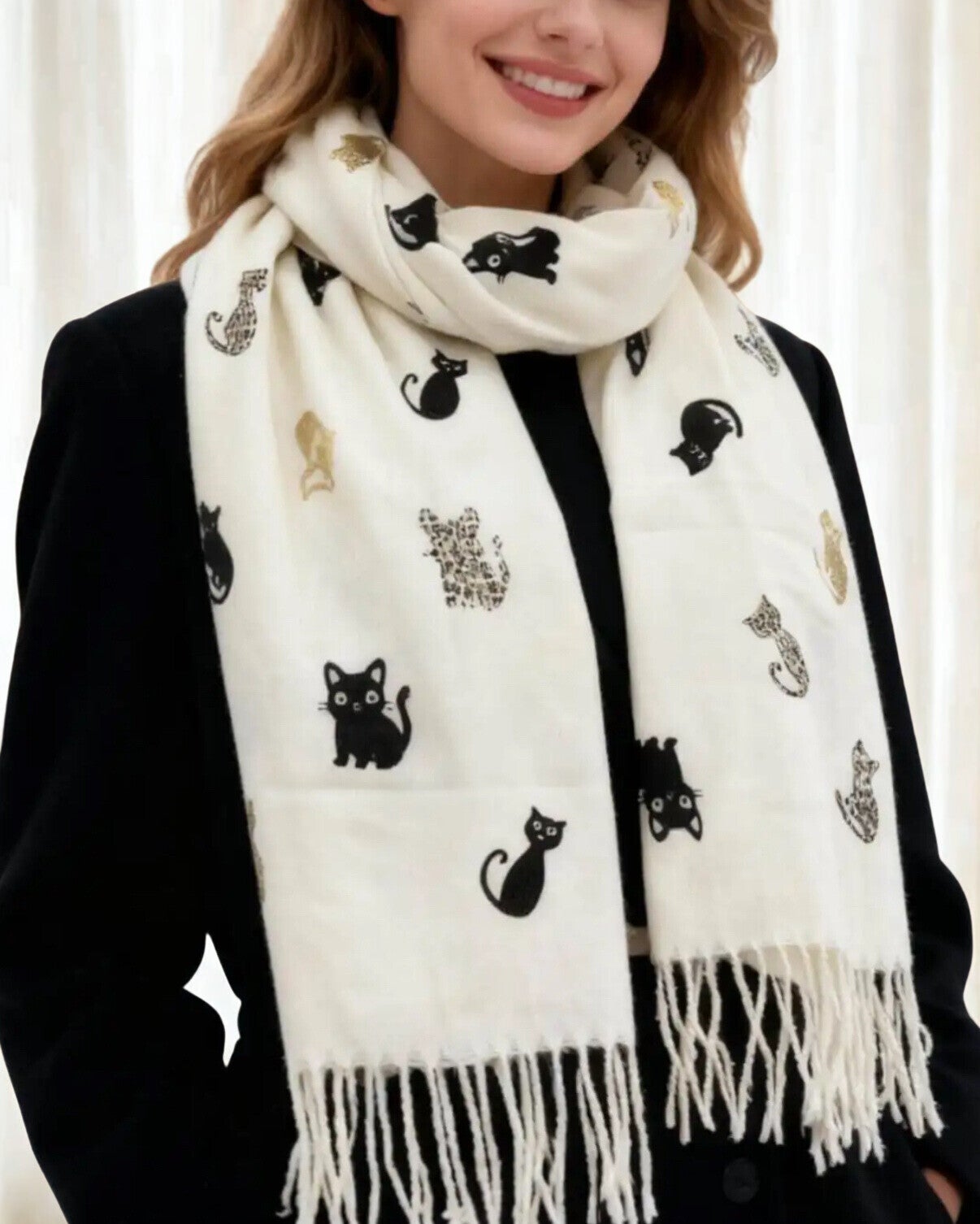 Écharpe, chat, douceur 🐈 ❣️