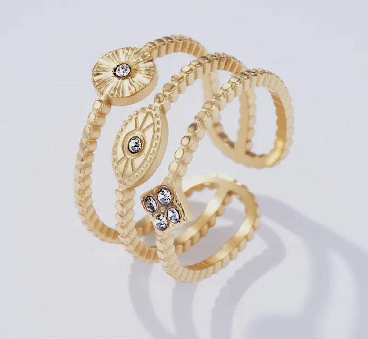 Bague Auréa – Doré Éclatant