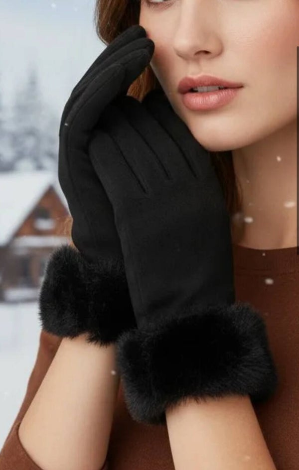 Gants Élégance Hivernale Noir 🖤