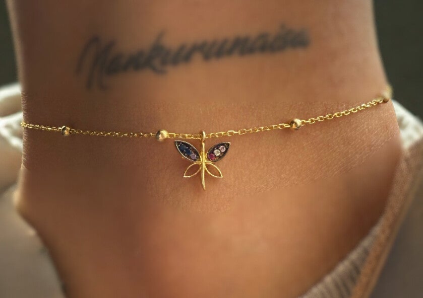 Chaîne de Cheville Arielle, Éclat de Libellule 👣