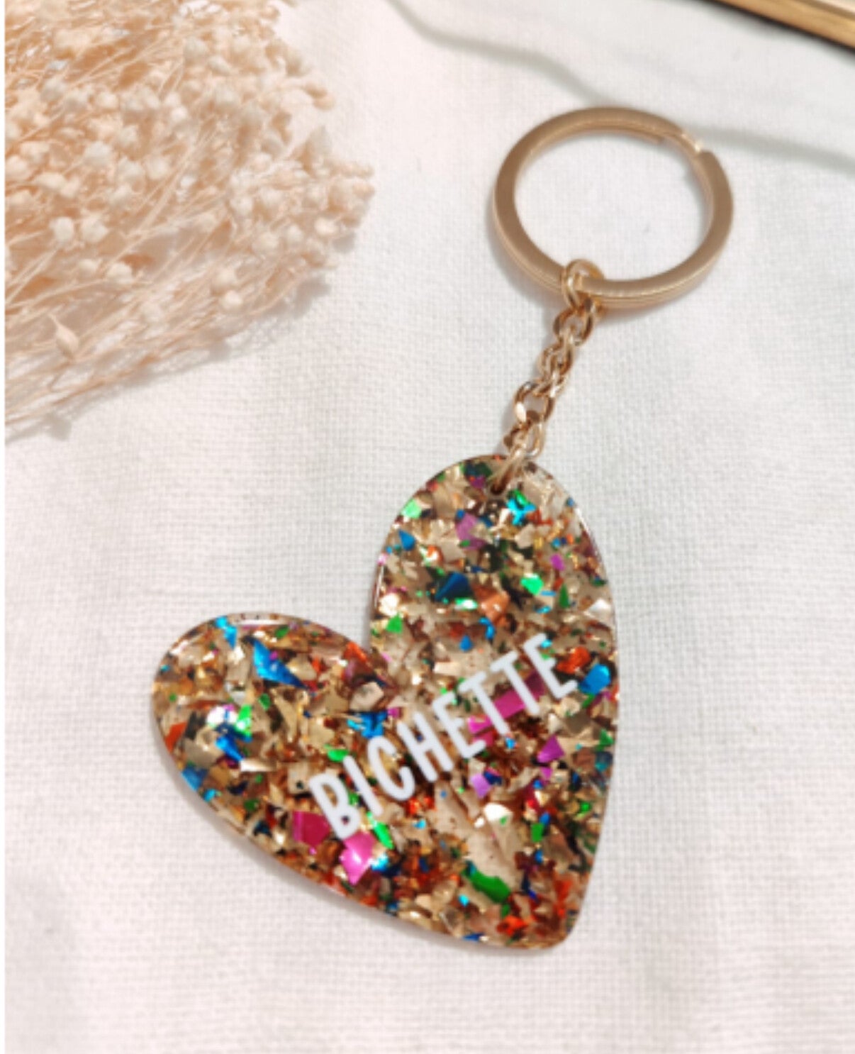 Porte clé bichette multicolore 🎆