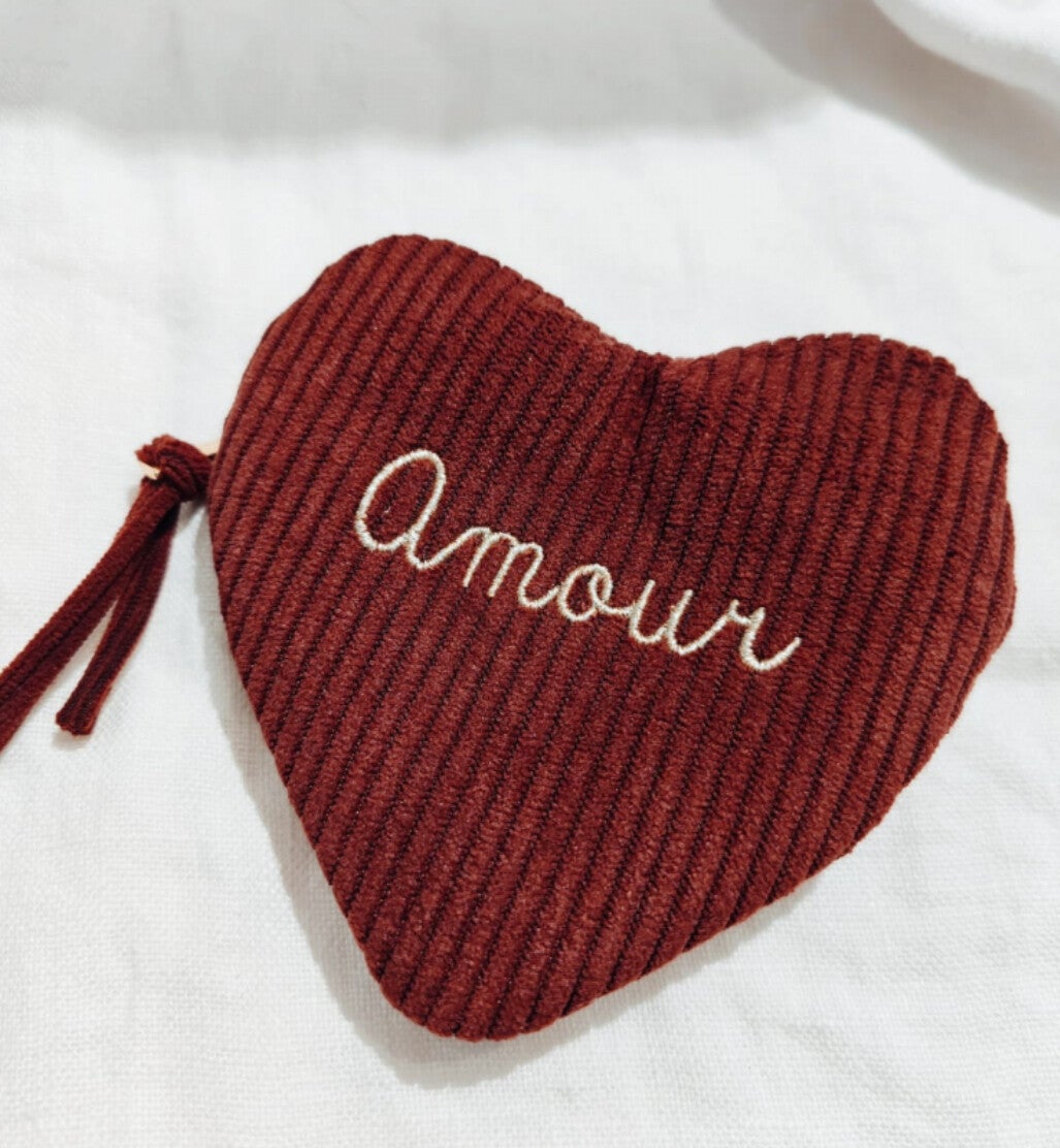 Porte-monnaie Cœur en Velours – Milë Mila