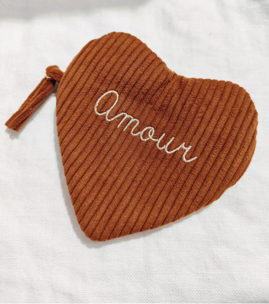 Porte-monnaie Cœur en Velours – Milë Mila | Collection Saint-Valentin