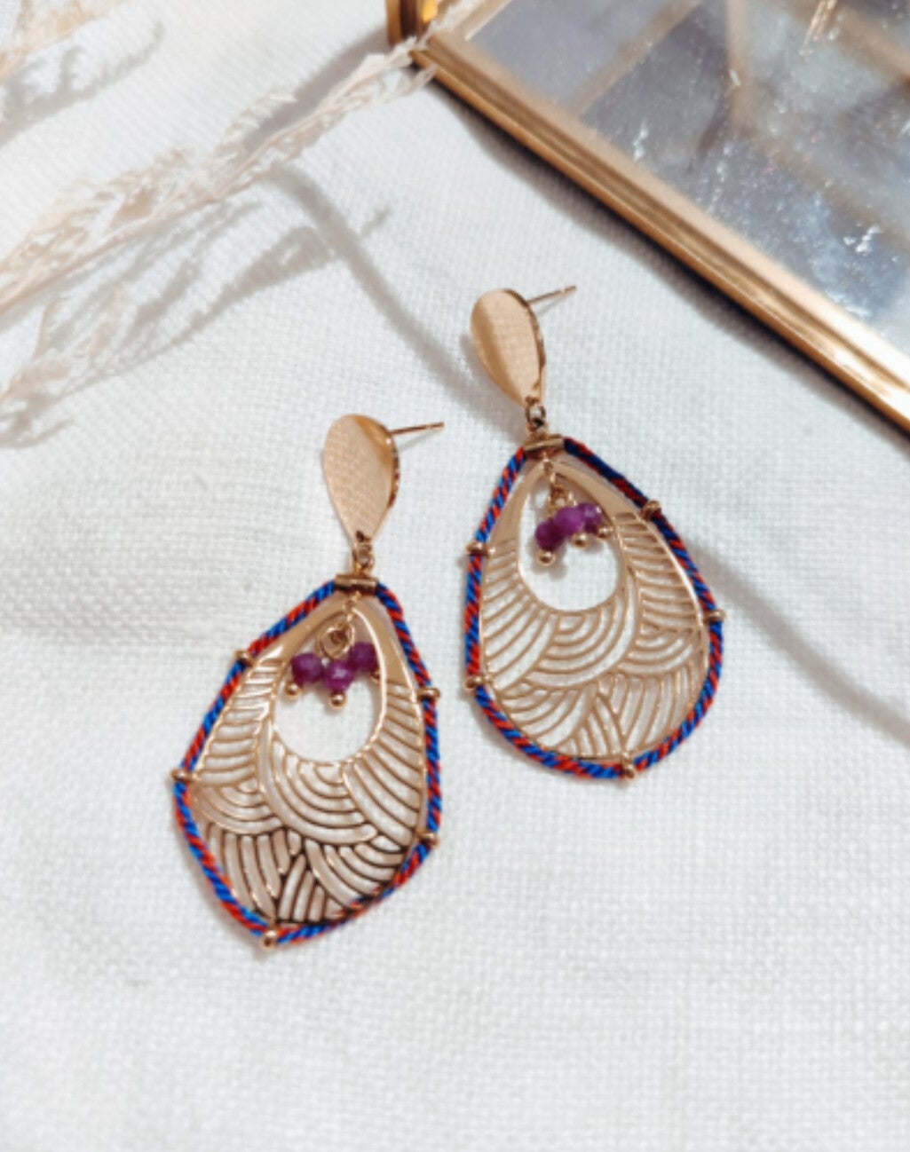 Boucles d’oreilles Gouttes Violettes – Milë Mila