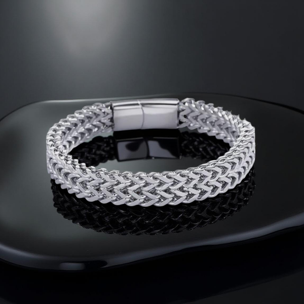 Bracelet Naïa Aura – Signature Masculine Argenté