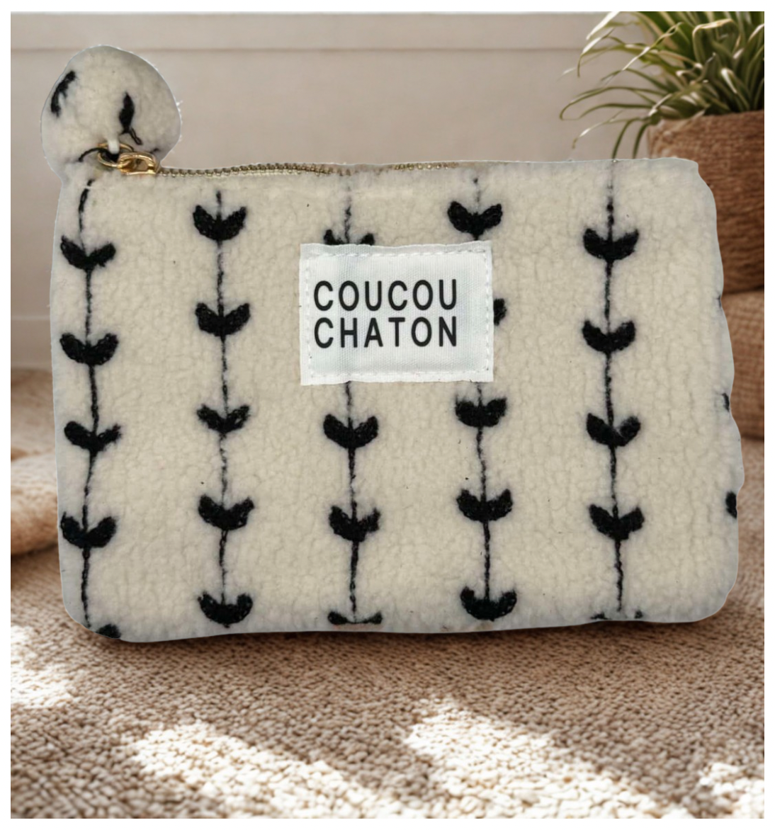 🐾 Pochette douce « Coucou Chaton » 🐱