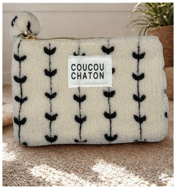 🐾 Pochette douce « Coucou Chaton » 🐱