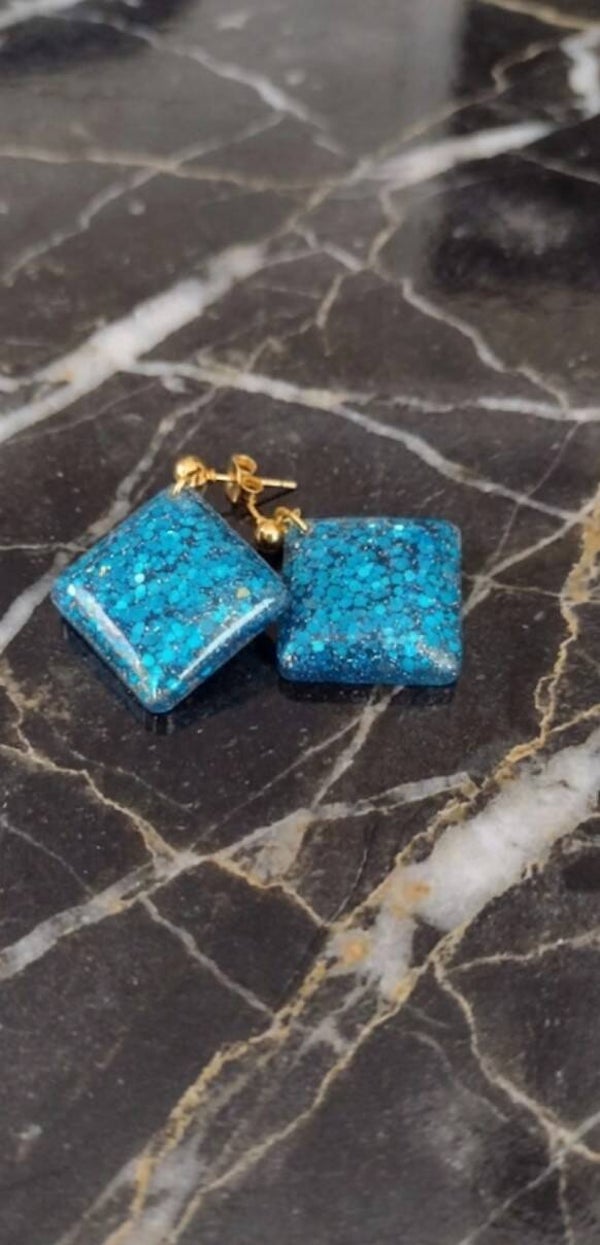 Kolczyki Sztyfty "Lazurowa Noc"