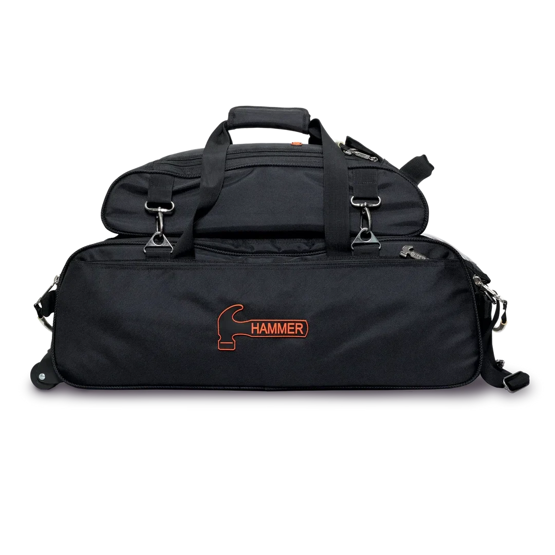 Hammer - Premium Slim Triple Tote With Top Pouch - Black