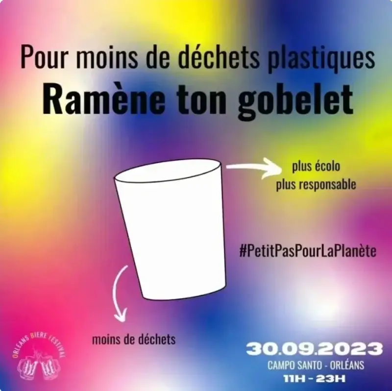 Photo du logo ecocup du festival Orleans biere festival sur www.sortiraorleans.fr