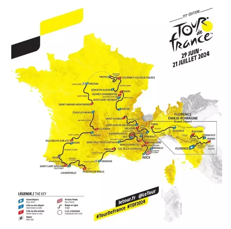Photo d parcours du tour de France 2024