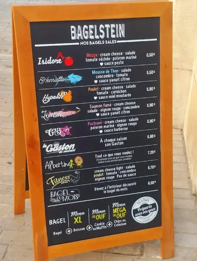 Photo du Menu du restaurant Bagelstein sur le site Sortir a Orleans 