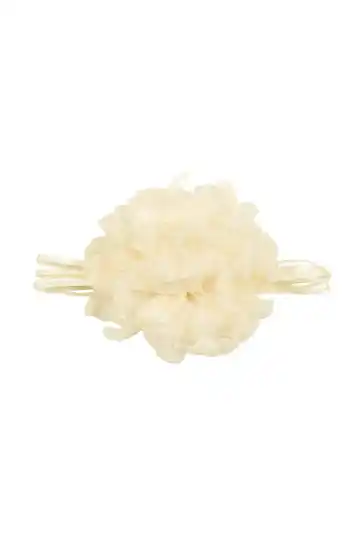 FLOWER CHOKER NECKLACE - CREAM