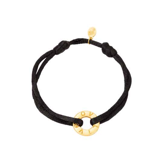LOVE SATIN BRACELET - BLACK